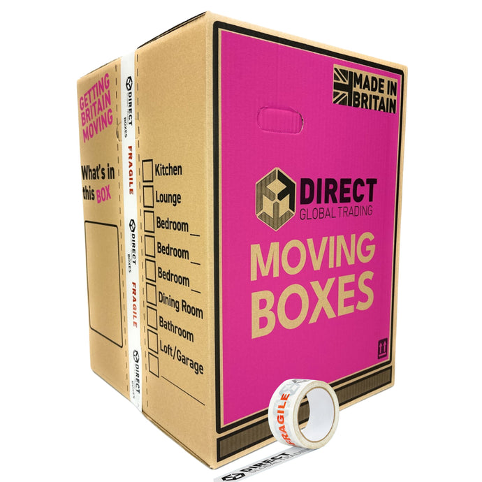 Pack of 10 Extra Large Tall Cardboard Moving Boxes