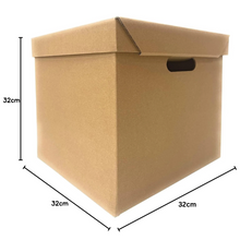Load image into Gallery viewer, Pack of 10 Strong Cardboard Cube Storage Boxes with Lid and Handles
