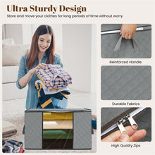 Load image into Gallery viewer, 3 Pack Soft Grey Clothes Storage Bags Foldable Storage Box Moving Bags