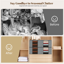 Load image into Gallery viewer, 3 Pack Soft Grey Clothes Storage Bags Foldable Storage Box Moving Bags