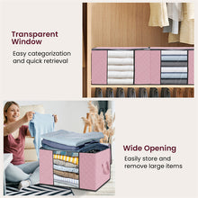 Load image into Gallery viewer, 6 Pack Soft Pink Clothes Storage Bags Foldable Storage Box Moving Bags