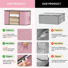 Load image into Gallery viewer, 6 Pack Soft Pink Clothes Storage Bags Foldable Storage Box Moving Bags