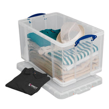Load image into Gallery viewer, 84 Litre Large Clear Strong Really Useful Home Storage Box with Lid