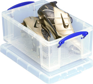 9 Litre Clear Strong Really Useful Home Storage Box with Lid