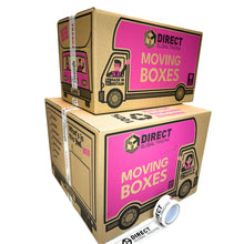 Load image into Gallery viewer, Pack of 10 Extra Large and Large Moving House Cardboard Boxes