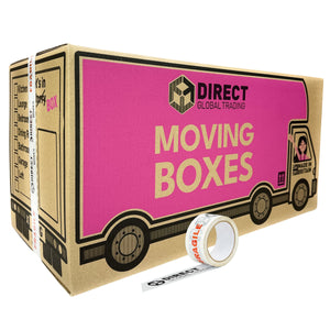 Pack of 10 Extra Long Large Strong Moving House Cardboard Boxes