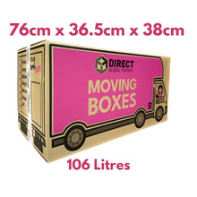 Load image into Gallery viewer, Pack of 5 Extra Long Large Strong Moving House Cardboard Boxes
