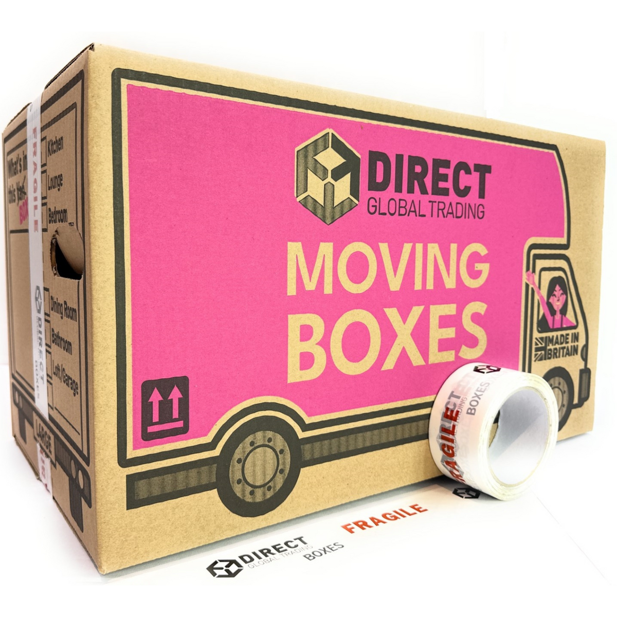 Pack of 80 Large Strong Moving House Cardboard Boxes – Direct Global ...