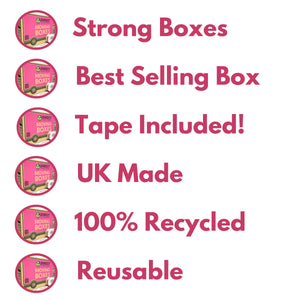 Pack of 10 Extra Large and Large Moving House Cardboard Boxes