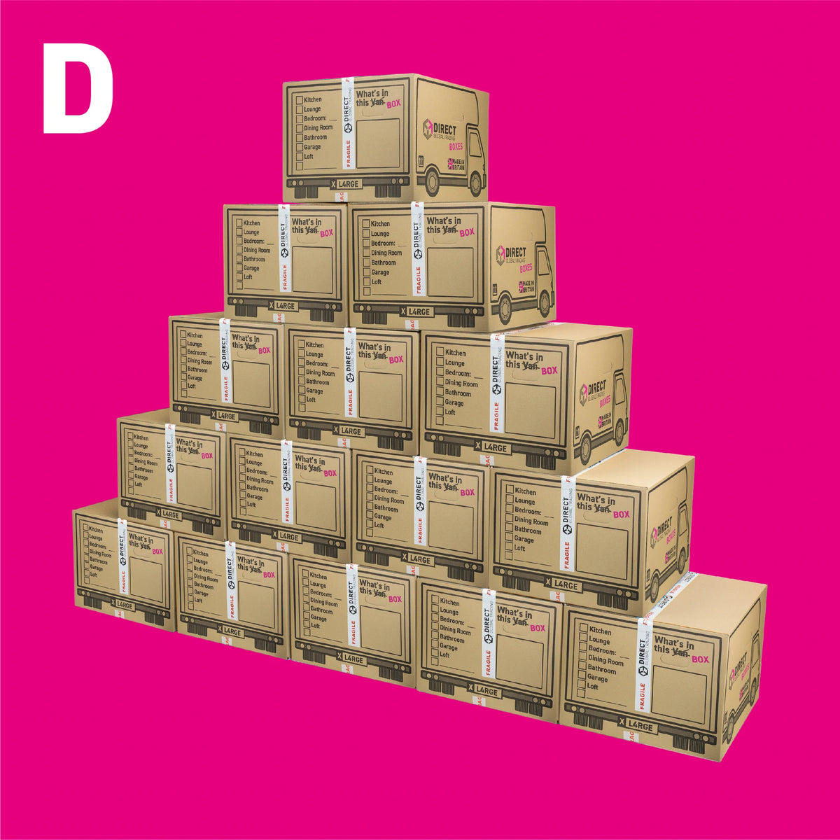 Pack Of 20 Extra Large Moving House Cardboard Boxes Checked Return