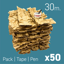 Load image into Gallery viewer, 50 Scrunched Paper Protective Packing House Moving Kit with Tape and Marker Pen